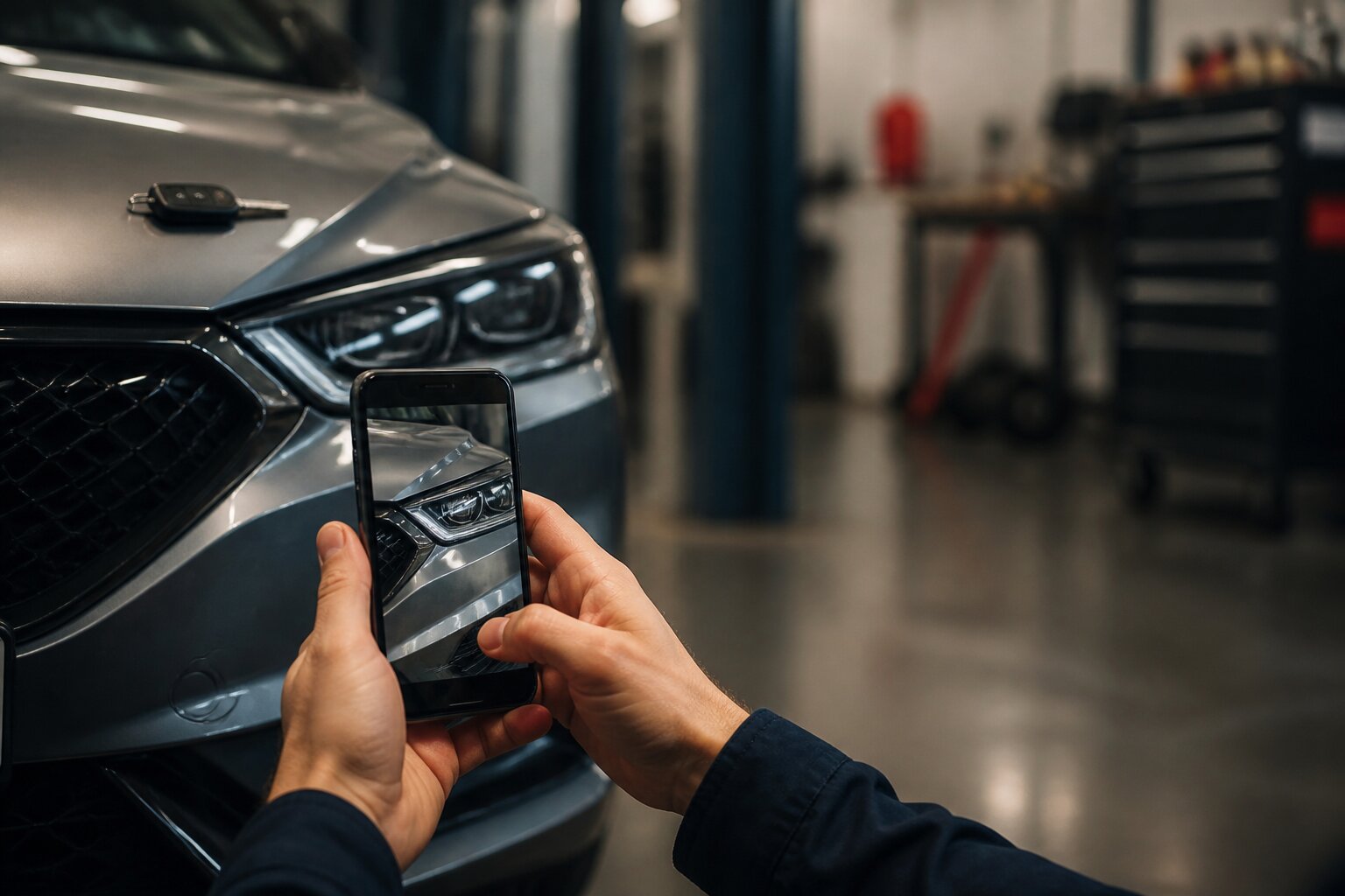 État des lieux numérique avant de transporter sa voiture avec un convoyeur